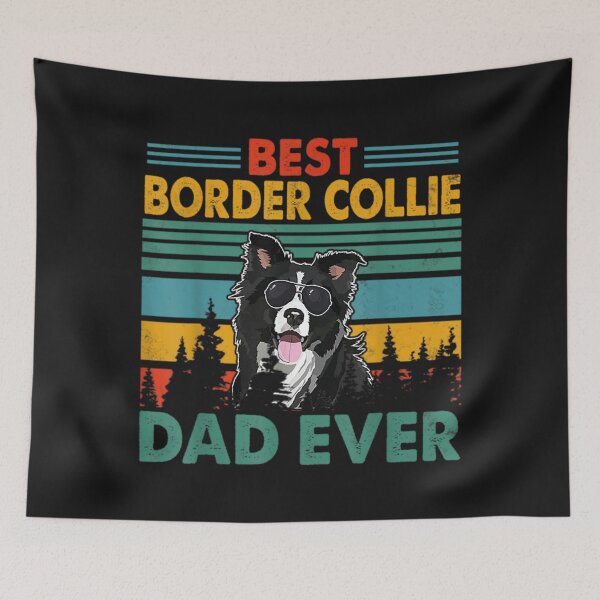 Item preview, est Border Collie Dad Ever T-ShirtVintag Retro Best Border Collie Dad Happy Father's Day designed and sold by WeemaPros.