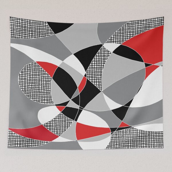 Item preview, Randomly Retro II Red Grey Black White designed and sold by QuestingPixel.