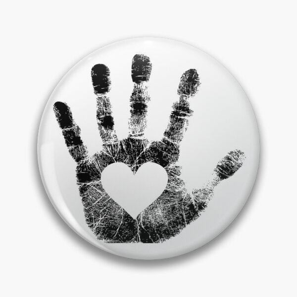 Item preview, Black Lives Matter - Black Hand Print with Heart in the Palm designed and sold by WearWolfDesigns.