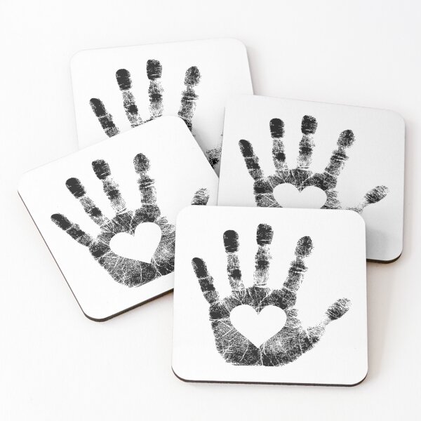 Item preview, Black Lives Matter - Black Hand Print with Heart in the Palm designed and sold by WearWolfDesigns.
