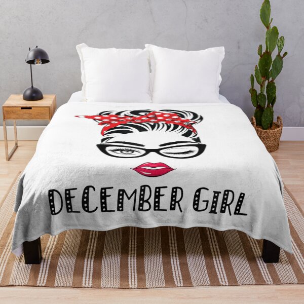 Item preview, Womens December Girl Woman Face Wink Eyes Lady Face Birthday Gift designed and sold by evonnedthurmon.