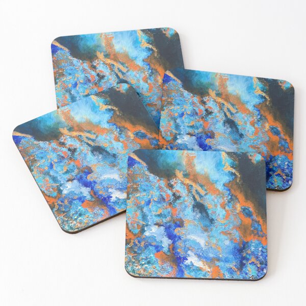Item preview, Blue and Orange Abstract Art designed and sold by DesignerArcade.