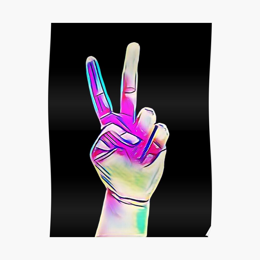 Aufkleber Regenbogen Rainbow Frieden Peace Sticker Motorrad/Hand/Peace/Sign K4D5 