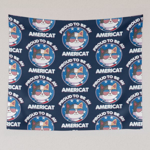 Item preview, Funny American Cat USA Flag Sunglasses, Proud Americat Patriotic Gift designed and sold by SaliDesigner.