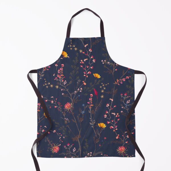 Item preview, Wild Flowers Pattern Blue Background designed and sold by nouveaudecor.