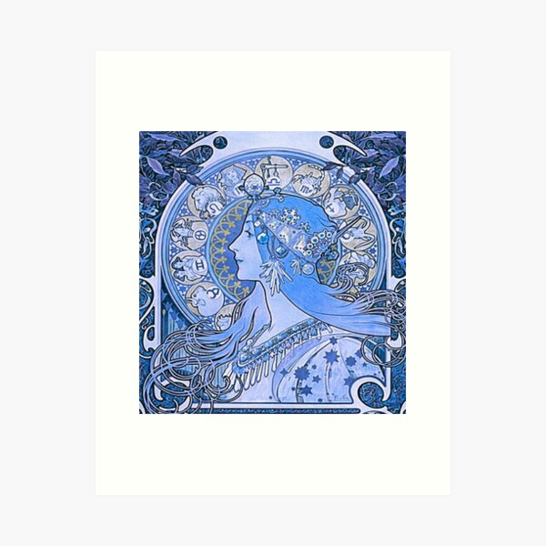 Aperçu de l'œuvre Zodiaque - Alphonse mucha créée et vendue par Vivanne-art.
