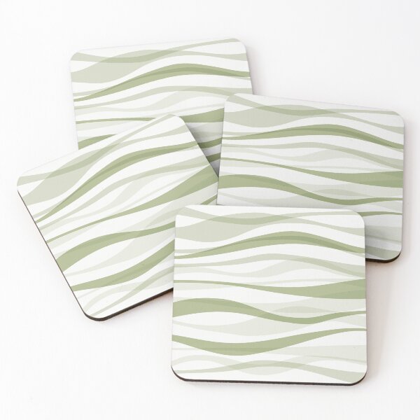 Item preview, Green waves. Abstract wavy design. designed and sold by PAPER MOON art & design.