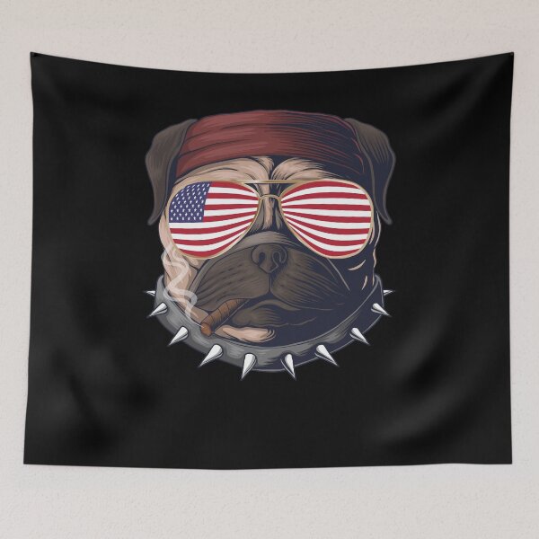 Item preview, Dog Wearing Sunglasses, Cool Dog, Dog with Glasses, American flag sunglasses. designed and sold by LEGACY10.