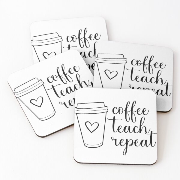 Item preview, coffee teach repeat designed and sold by HamzaAD02.