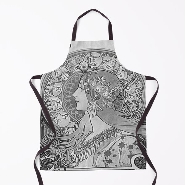 Item preview, Alphonse mucha - zodiac , black and white designed and sold by Vivanne-art.