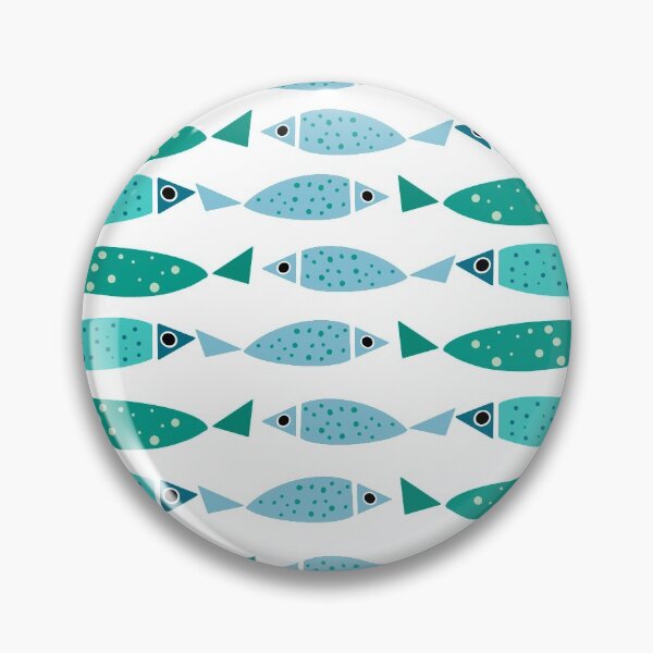 Item preview, Cute Swimming Fish Pattern Teal Blue designed and sold by Playful Pixel Designs.