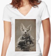 Lost in space Women's Fitted V-Neck T-Shirt