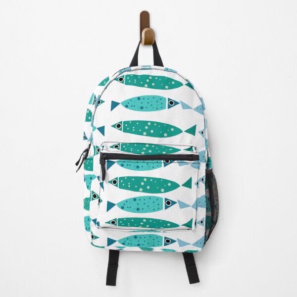 Item preview, Cute Swimming Fish Pattern Teal Blue designed and sold by Playful Pixel Designs.