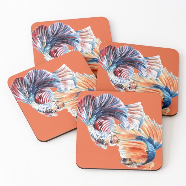 Item preview, Siamese fighting fish betta fish fighting designed and sold by Iojofruits.