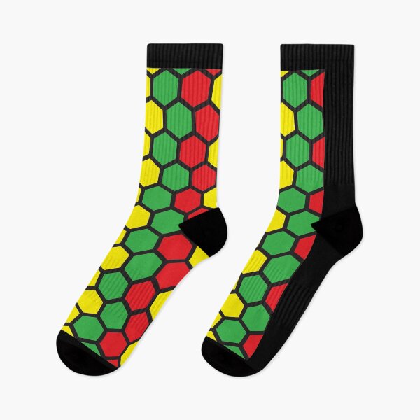 Item preview, Reggae Beehive Hexagon Pattern designed and sold by miraclemaker.