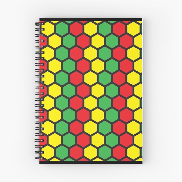 Item preview, Reggae Beehive Hexagon Pattern designed and sold by miraclemaker.