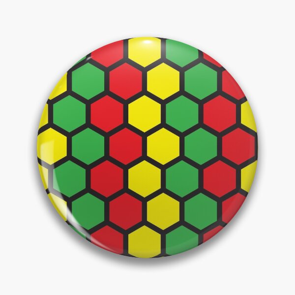 Item preview, Reggae Beehive Hexagon Pattern designed and sold by miraclemaker.