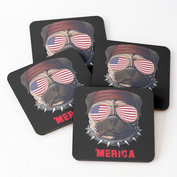 Item preview, Funny 4th of July Dog Wearing Sunglasses, Cool Dog, Dog with Glasses, American flag sunglasses. designed and sold by LEGACY10.