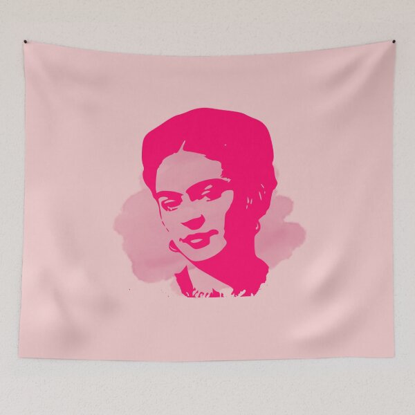 Item preview, Frida kahlo portrait feminist pink pop art designed and sold by MiloHarris.