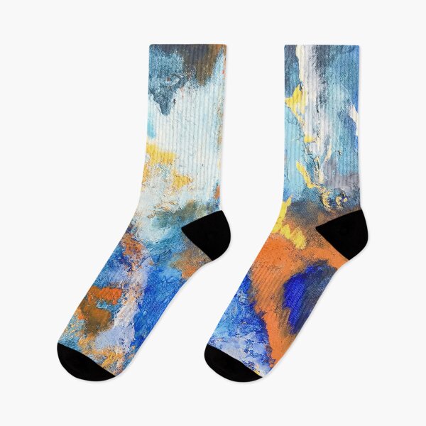 Item preview, Orange and blue abstract art designed and sold by DesignerArcade.