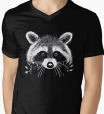 Little raccoon buddy V-Neck T-Shirt