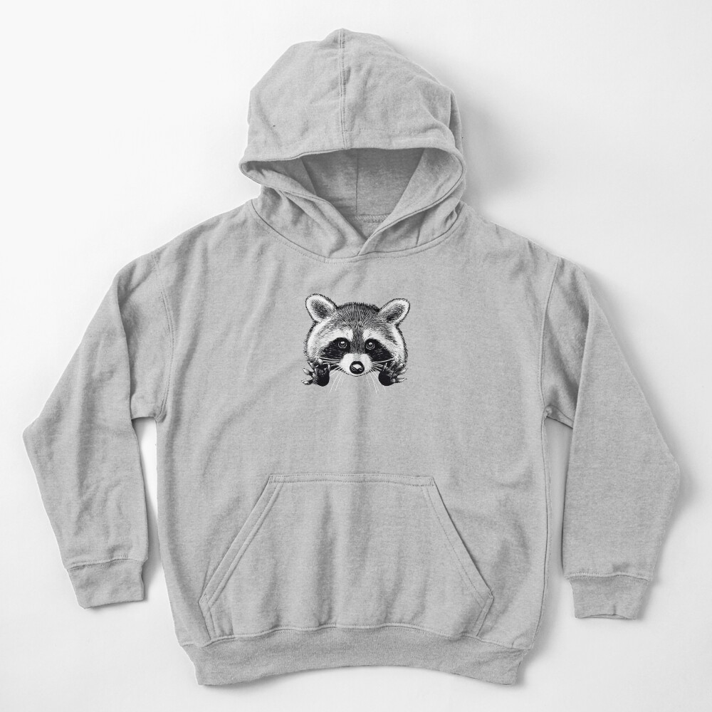 Little raccoon buddy Kids Pullover Hoodie