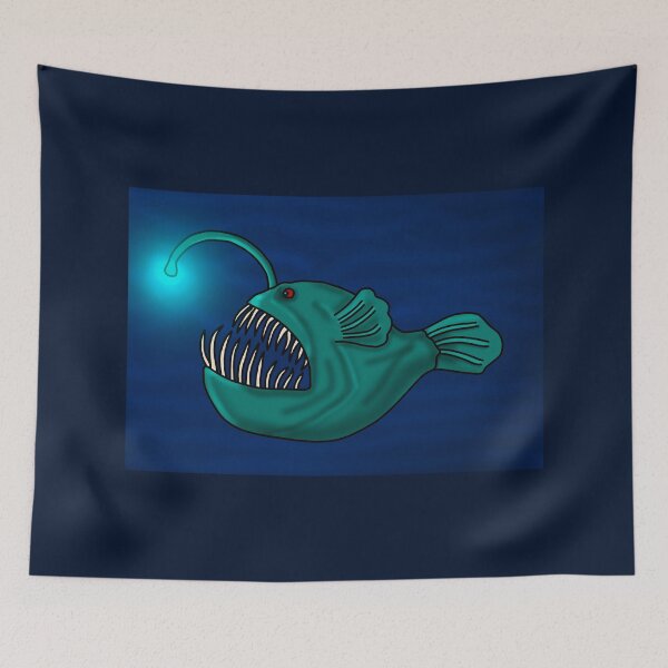 Item preview, Anglerfish illustration designed and sold by Scat the cat.