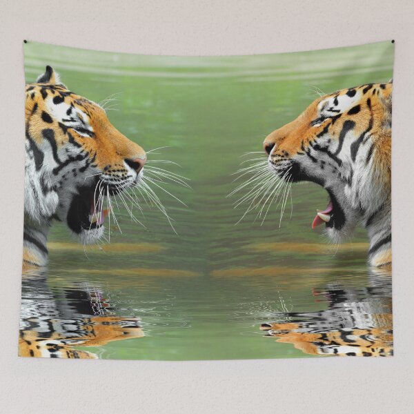 Item preview, panoramic,panoramic wall art, panoramic canvas, Tapestries,Tapestry,throw blankets,tiger,animal, animals,tiger wall art,tiger artwork,tigers,wild,tiger art,tiger painting, designed and sold by eyesight4vision.