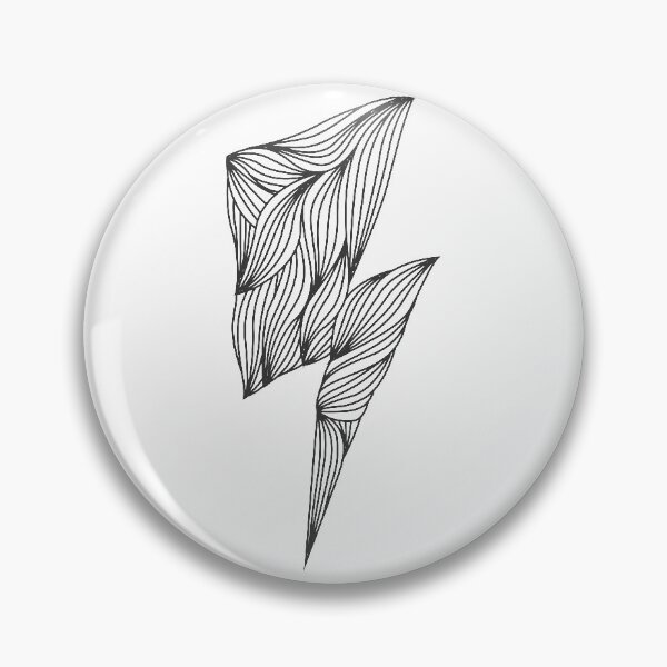 Item preview, lightning-shaped line art design illustration designed and sold by Aziramada.