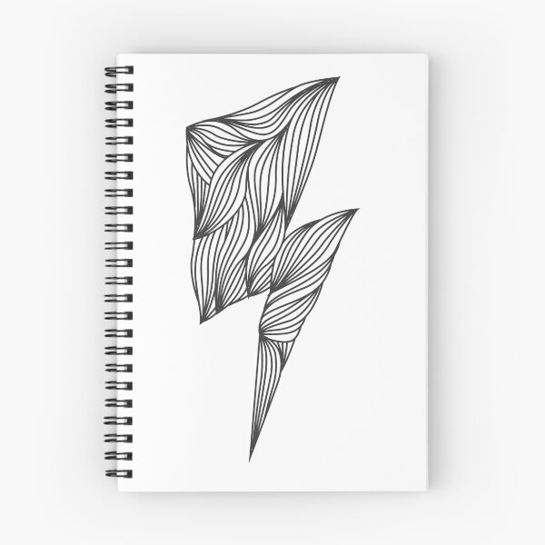 Item preview, lightning-shaped line art design illustration designed and sold by Aziramada.