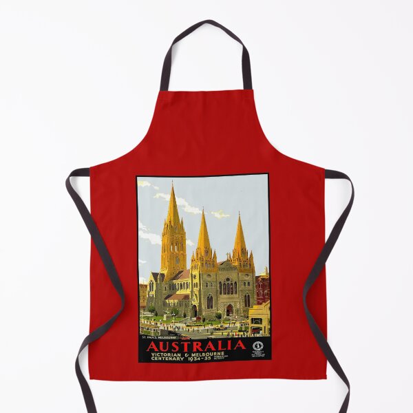 Item preview, ST PAULS CHURCH : Vintage 1934 Melbourne Australia Print designed and sold by posterbobs.