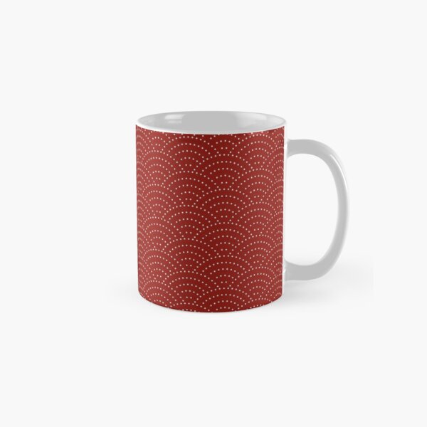 Vagues Japonaises Points - rouge Mug classique