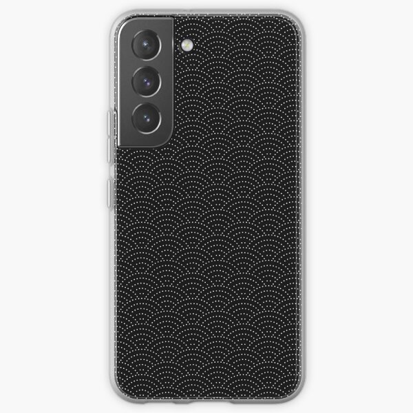 Vagues Japonaises Points - noir Coque souple Samsung Galaxy