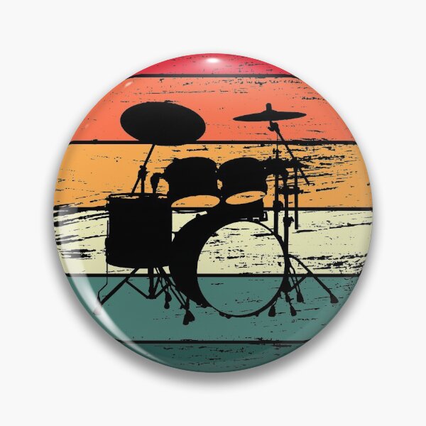 Item preview, Drum Kit Vintage Retro Style Drum Player Gift Idea designed and sold by Creative Angel.
