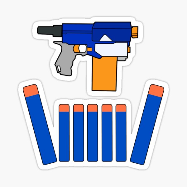 Nerf Classic Logo For Fans Sticker for Sale by AdrianSchaden