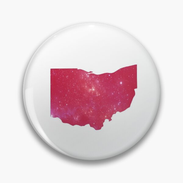 Item preview,  OHIO PINKISH RED OUTTER SPACE OUTLINE  designed and sold by RetroPlaceee.