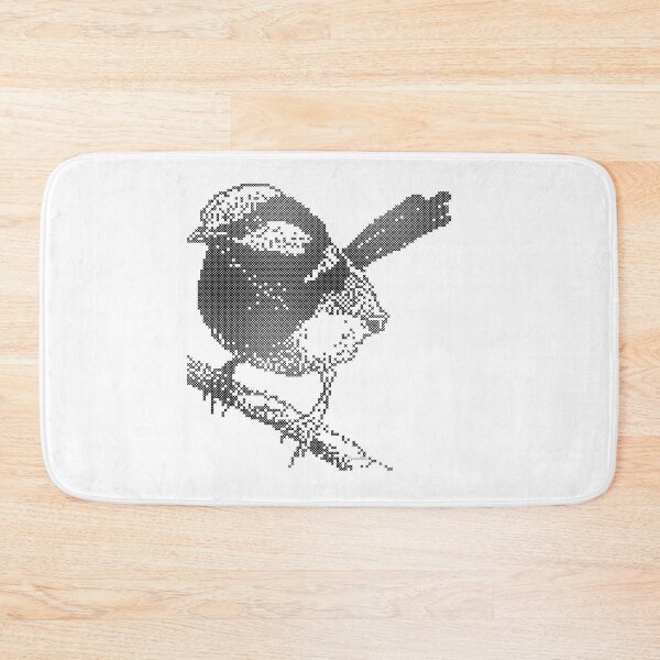 Item preview, Blue Wren in Cross Stitch with black stitches designed and sold by LyndaAnne.