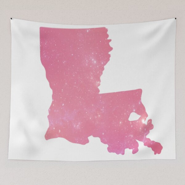 Item preview, LOUISIANA PINK OUTER SOACE OUTLINE  designed and sold by RetroPlaceee.