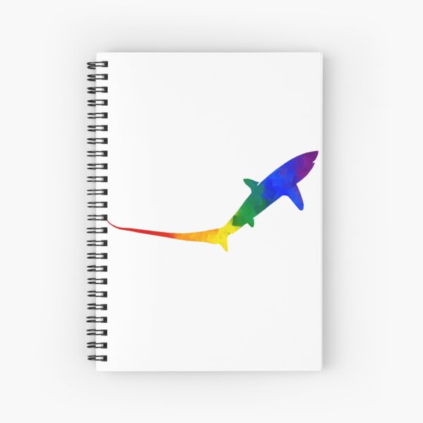 Rainbow Thresher Shark Spiral Notebook