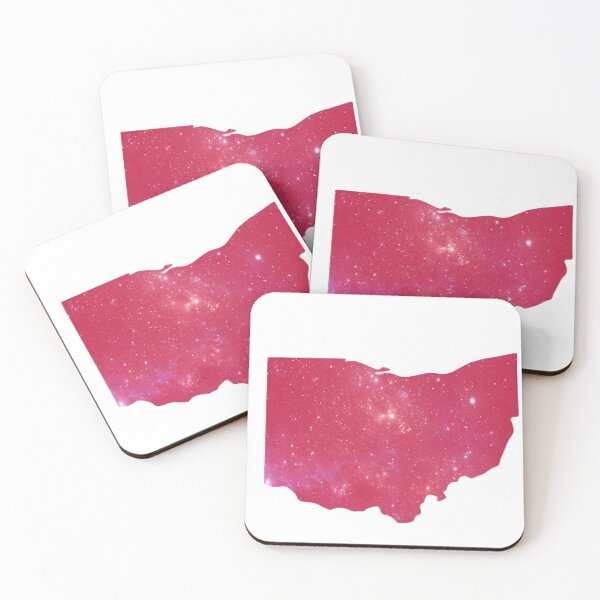 Item preview,  OHIO PINKISH RED OUTTER SPACE OUTLINE  designed and sold by RetroPlaceee.