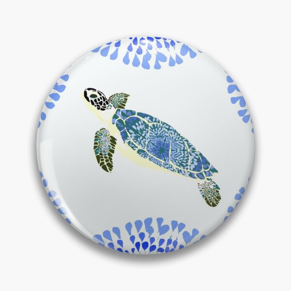 Item preview, tye and die shibori turtle batik blue from skiair illustration designed and sold by skiair.