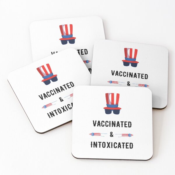Item preview, Vaccinated & Intoxicated Funny 4th of july Gifts Holidays Independence Day designed and sold by sichaz.