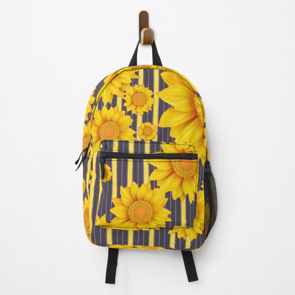 Item preview, GOLDEN SUNFLOWERS ABSTRACT PATTERNS BLACK ART designed and sold by sharlesart.