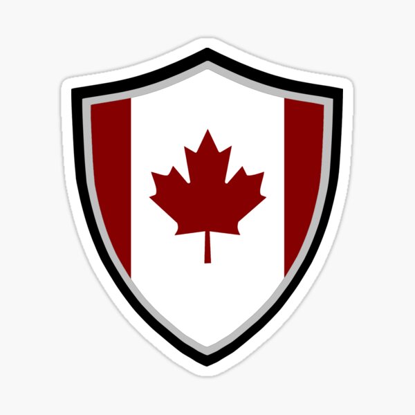 Vista previa del artículo con la obra «Bandera escudo canadiense», diseñado y vendido por P-I-R.
