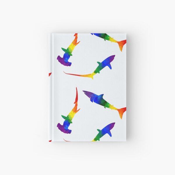 Rainbow Sharks Hardcover Journal
