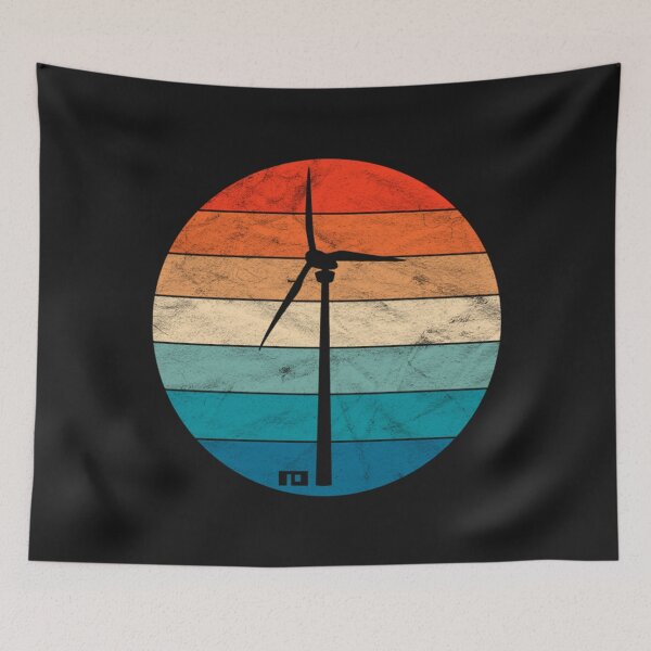 Item preview, Wind Turbine T-ShirtVintage Retro Wind turbine designed and sold by MoriaWhala.