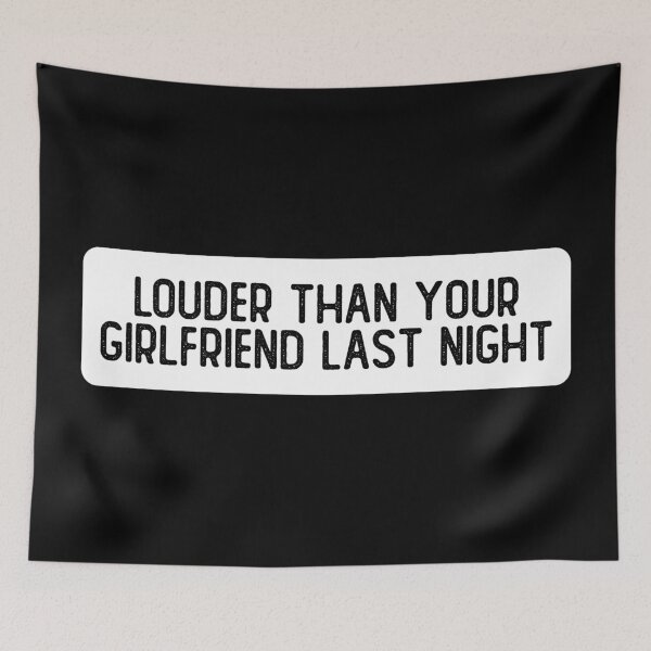 Item preview, Louder Than Your Girlfriend Last Night Funny Biker Helmet designed and sold by Sour Soul.