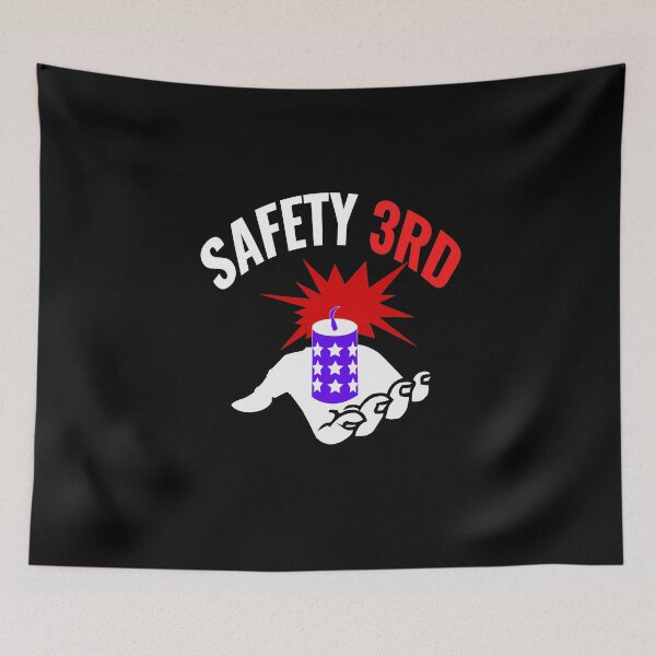 Item preview, fireworks Safety Third shirt, safety third mask, safety third sticker designed and sold by AMZBlacKStore.