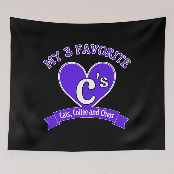 Item preview, My 3 favourite C's. Cats, Coffee and Chess designed and sold by TheGreenGoat.
