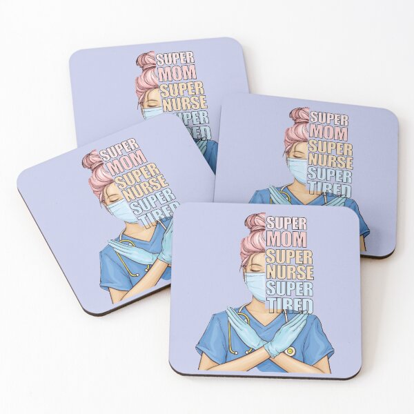 Item preview, Funny Nurse and Mom Gift Ideas- Super Mom, Super Nurse, Super Tired designed and sold by EvaWolf.